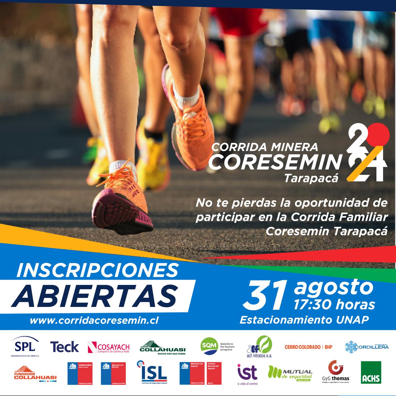 Lanzamiento de la Maratón Minera Coresemin 2024: Un Encuentro Deportivo que Une a laComunidad Minera y la Región de Tarapacá